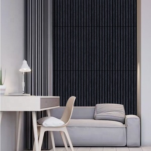 Panneaux muraux insonorisés décoratifs Dark Drey 12 "x 23.6" Panneau acoustique PET auto-adhésif à double couche pour studio - Product Image 6