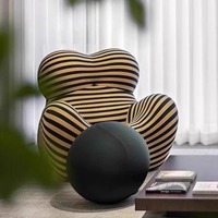 Canapé simple moderne Meubles de luxe pour la maison et la chambre à coucher Salon Fauteuil boule Canapé compressé sous vide