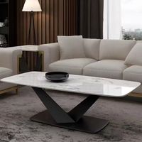 Table d'appoint carrée moderne en marbre, style luxe léger, durable, pour salon et petit appartement