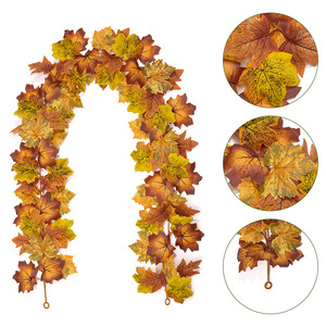Chemin de table en feuilles d'érable simulées pour l'automne, 100cm-200cm, style naturel en soie, décoration pour la fête de la récolte - Product Image 3