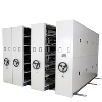 Système d'étagères mobiles compactes à haute densité personnalisables, unités de stockage compactes pour archives, pour bureaux et entrepôts