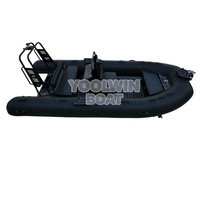 Bateau pneumatique à coque rigide (RHIB) Yoolwin 480 cm en aluminium léger haute vitesse pour sports nautiques et patrouille