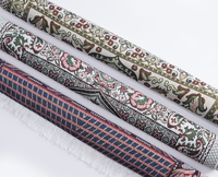 Vente en gros de tapis de prière de mosquée en coton et soie dorée tapis de prière islamique musulman avec perles