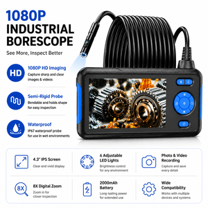 Wholesale Portable IP67 <b>Waterproof</b> 5m <b>Cable</b> IPS-1080P 5-meter Sewer Camera Inspection Camera N43 Camera With Light - Product Image 3