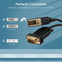 VCOM 6Ft Video 1080P 60Hz DVI ke kabel VGA DVI-D 24 + 1 konverter harga kabel proyektor Monitor komputer