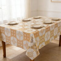 Nappe de table jetable en PVC florale imperméable de haute qualité, luxueuse, personnalisée, rectangulaire, moderne, pour la cuisine, la salle à manger, les événements, Noël