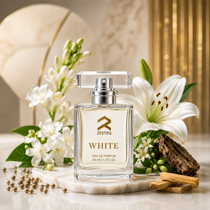 น้ำหอม Zesteq White Floral Signature ขนาด 30 มล. โอ เดอ ปาร์ฟูม สำหรับผู้หญิง กลิ่นหอมติดทนนานจากดอกมะลิ ลิลลี่ และทูเบอโรส - Product Image 1