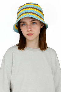 トレンディな冬用コットンかぎ針編みのバケットハット通気性のある手作りフィッシャーマンキャップスキー & アウトドア毎日使用 - Product Image 2