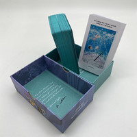 Cartes de tarot et d'oracle de luxe haut de gamme, personnalisées, écologiques, en papier brillant, avec guide et coffret magnétique