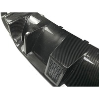 BMW F90 M5 Competition CS 2017-2023 Serat Karbon Pelindung Diffuser Bibir Bumper Belakang Bawah Lampu Rem LED Finishing Gloss