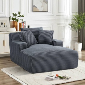Elegante Sofá Cama Plegable de Pana Gris, Sofá de Suelo de Espuma Viscoelástica Comprimida con 3 Años de Garantía para Uso Doméstico - Product Image 2