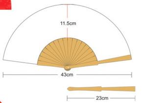 Abanicos de Mano de Madera Natural de 23 cm para Boda, con Logotipo Personalizado Impreso, Abanicos Plegables de Papel Blanco para Regalo o Recuerdo - Product Image 2