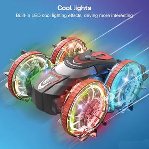 2,4G impermeable RC 360 <span class=keywords><strong>Stunt</strong></span> Drift vehículo de doble cara conducción niño juguete con luz anfibio coche de Control remoto con reloj - Product Image 5
