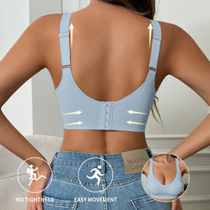 <span class=keywords><strong>Reggiseno</strong></span> senza cuciture di alta qualità senza cuciture imbottitura traspirante spalline larghe regolabili traspirante elastico Push up <span class=keywords><strong>reggiseno</strong></span> sportivo da donna - Product Image 6