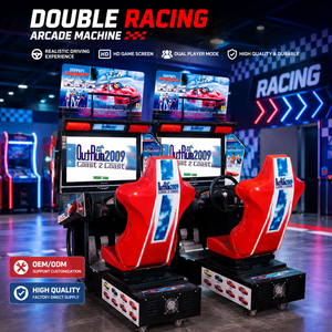 Home Villa Entertainment Center Outrun Car Driving Red Cushion Seat 32 Inch HD Screen Video <b>Arcade</b> Racing Game Machine - Product Image 2