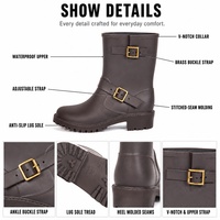 Bottes de pluie Chelsea pour femmes, hauteur cheville, imperméables en PVC, antidérapantes, pour le travail, service de personnalisation de marque