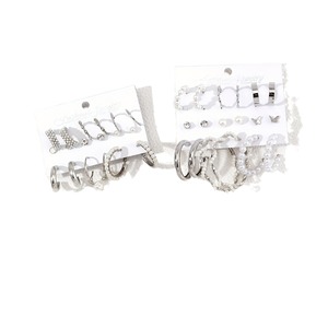 Parures de bijoux fantaisie en alliage de zinc, boucles d'oreilles papillon, clous d'oreilles assortis en perles et zircon pour femmes, pour les soirées - Product Image 3