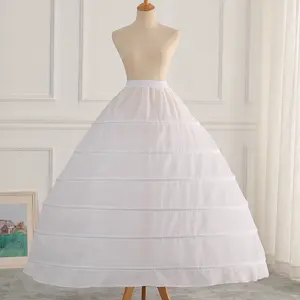 En stock, <span class=keywords><strong>sous</strong></span>-vêtements de mariée, jupe surdimensionnée, six anneaux en acier, accessoire de mariage cosplay, jupons - Product Image 1