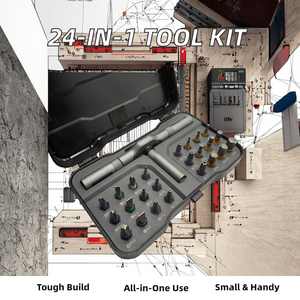 Set di <span class=keywords><strong>Cacciaviti</strong></span> a Cricchetto Multifunzione Professionale 24 in 1 con Punte in Acciaio OEM <span class=keywords><strong>Mini</strong></span> <span class=keywords><strong>Kit</strong></span> di Riparazione per PC e Uso Domestico - Product Image 3
