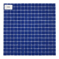 Carreaux de piscine en céramique et verre à motif carré moderne, effet parquet, pour hôtels, villas et appartements, couleur bleue