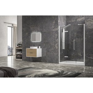 Kamalu KT6000B Porta Doccia Scorrevole Moderna con 2 Pannelli Fissi 170cm Bianca Senza Telaio Design in Vetro da 10mm per Esterni Camera da Letto - Product Image 4