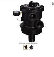Kunden spezifisches 2 "seitlich montiertes schwarz-weißes Kunststoff-Glasfaser-Sandfilter ventil Essentielles Pool zubehör für Schwimmbäder