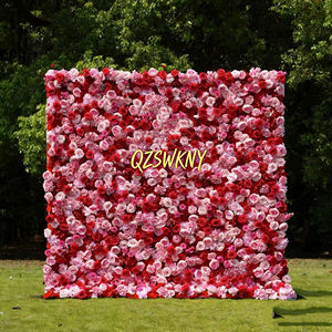Mur de fleurs artificielles romantiques 3D 5D, taille 8 pieds x 8 pieds, décoration de toile de fond pour mariage, réception, photomaton - Product Image 6