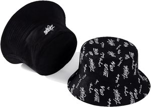 Chapeau Bob Réversible à Large Bord Personnalisable avec Logo Imprimé Lettres Coton Délavé Unisexe Style Japonais Coréen Chapeau de Soleil d'Été Décontracté pour Voyage - Product Image 5