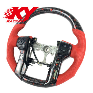 พวงมาลัยคาร์บอนไฟเบอร์สไตล์สปอร์ตแบบกำหนดเองสำหรับ TOYOTA Land Cruiser รุ่นที่ 4 Tundra Prado Tacoma อุปกรณ์ตกแต่งภายในรถยนต์ - Product Image 2
