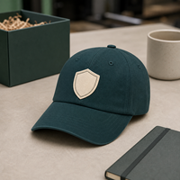 Casquette de baseball Dad Cap en sergé de coton à 6 panneaux, avec patch tissé classique et lignes épurées, pour l'exportation, idéale pour les acheteurs de cadeaux d'entreprise, facile à réapprovisionner