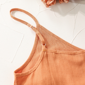 Canotta Estiva Casual in Ramie e Cotone con Spalline Sottili Senza Maniche per Ragazze - Product Image 6