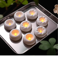 Neuheit: Weihnachtliche LED-Kerze für Innen/Außen, Diwali-Öllampe, Schwimmende Wassersensor-Kerze, Flammenlos, Wiederaufladbar, Batteriebetrieben