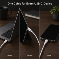 Chargeur universel 120W 10A à charge rapide PD double Type-C, câble de charge ultra-rapide en cuivre pur, transfert de données haute vitesse pour téléphone portable et appareil photo