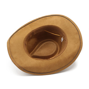 New European American Style Cowboy <b>Hat</b> Men Women Suede Western Casual Party Cowboy <b>Hat</b> - Product Image 2