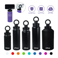Gobelet magnétique personnalisé de 16 oz, 25 oz, 32 oz, 64 oz, à double paroi, en acier inoxydable, avec support magnétique pour téléphone