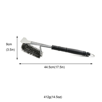 Brosse de nettoyage pour barbecue, grattoir et brosses métalliques pour grillades, idéales pour le camping et la cuisine en extérieur