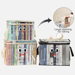 กระเป๋าเก็บหนังสือนักเรียนยอดนิยม ลายยิ้มน่ารัก กันน้ำ กันฝุ่น ทำจาก PVC ใส พร้อมหูหิ้ว - Product Image 3