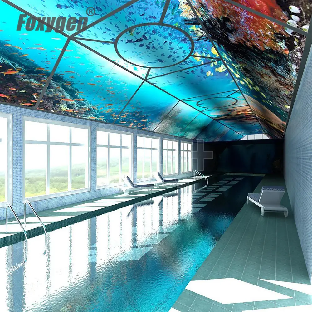 Custom Any Size 3D Mural Wallpaper Underwater World Suspended Ceiling Fresco Living Room Bedroom Ceiling Wall Papers Home Decor