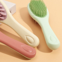 Peigne applicateur de massage du cuir chevelu personnalisé double face en ABS multicolore, brosses démêlantes pour cheveux, ensemble de pinceaux de maquillage pour femmes