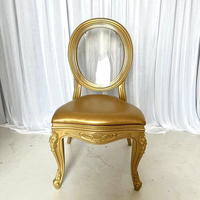 Chaises de salle à manger commerciales en résine durable, style Louis Royal, modernes, écologiques, luxueuses et confortables, pour la location de mariages, les événements et les salles de bain
