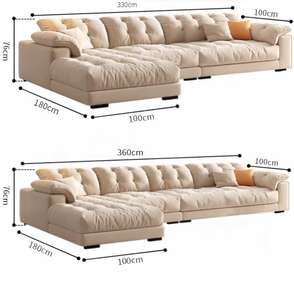 Современный кремовый секционный диван стеганая мебель для гостиной отель Вилла модульный диван набор - Product Image 6