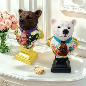 Nuevo mueble de TV para sala de estar, de alta gama, estilo ligero y lujoso, con adorno de oso, regalo, mueble para vinos, decoración de entrada, resina - Product Image 1