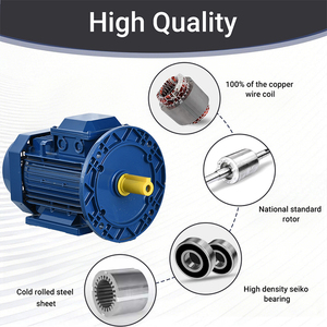 มอเตอร์ติดตั้งแบบหน้าแปลนแนวตั้ง B5 4HP 3kW สามเฟส 1430RPM IP55 สำหรับปั๊มและเครื่องผสม ขายส่งจากโรงงาน - Product Image 2