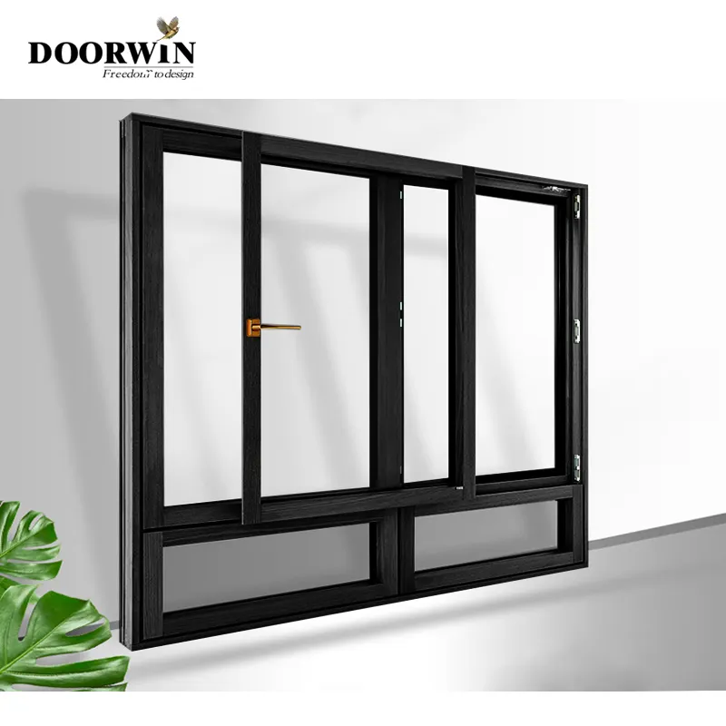 Doorwin Custom Modern Design Sonndproof Hurricane Vertical Aluminum Sliding Window for Kitchen Balcony Customized Kitchen Window