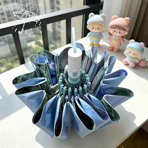 Automatic Three-Fold Uv Digital Printing Oil Painting Retro Design <b>Umbrella</b> for Rain or Sun Promotion Gift - Product Image 3