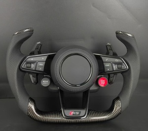 Volante Personalizado F1 Yoke de Fibra de Carbono Forjada y Cuero para Audi A3/A4/A5/A6/Q5/Q7/RS3-8 TT R8 - Product Image 3
