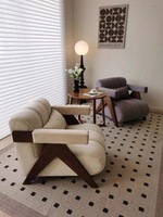 Canapé simple moderne décontracté et individuel, léger, luxueux, en velours, pour salon et villa