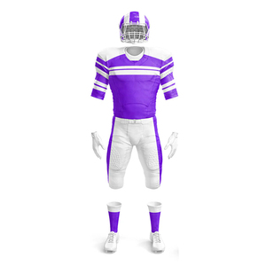 Conjunto de Uniforme de Fútbol Americano Personalizado, Jersey Acolchado para Hombre con Casco, Pantalones, Guantes, Tacos, Kit Completo de Equipamiento de Fútbol Americano OEM - Product Image 3
