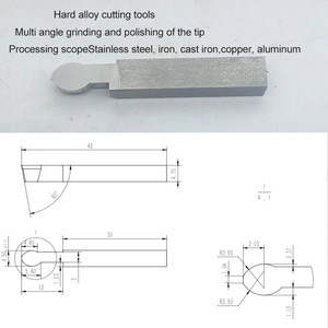 Yg8 tungsten carbide hợp kim cứng tùy chỉnh OEM phi tiêu chuẩn công cụ lột máy dao/máy cắt khuôn khía quay - Product Image 2