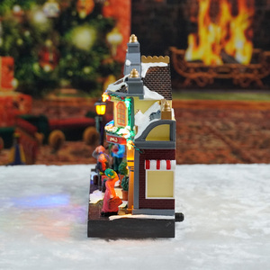 LED Musical Street <strong>House</strong> With Kid Moving Battery Operation Plastic Material <strong>Christmas</strong> <strong>Village</strong> <strong>Decoration</strong> - Product Image 4